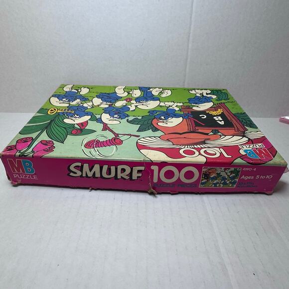 Vintage 100-piece smurf school childrens jigsaw puzzle - Picture 4 of 7